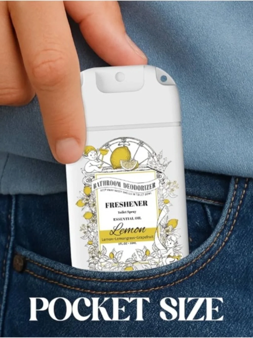 Bathroom Deodorizer Freshener - Lavender, Lemon & Eucalyptus (Set) Travel size
